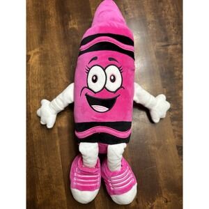 Rare Crayola Experience Crayon Jazzberry Jam Bright Pink Plush 17 2022